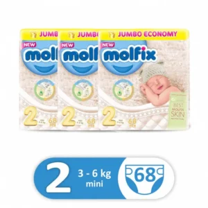 Molfix Pack Of 3 3D Mini (68Pcs) Jumbo Size 2